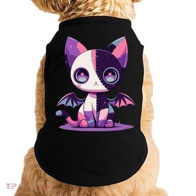 Kawaii Pastel Goth Creepy Cute Witchy Zombie Patchwork Cat Doggie Tank