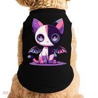 Kawaii Pastel Goth Creepy Cute Witchy Zombie Patchwork Cat Doggie Tank thumb 0