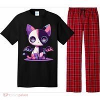 Kawaii Pastel Goth Creepy Cute Witchy Zombie Patchwork Cat Pajama Set thumb 0