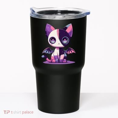 Kawaii Pastel Goth Creepy Cute Witchy Zombie Patchwork Cat Tumbler