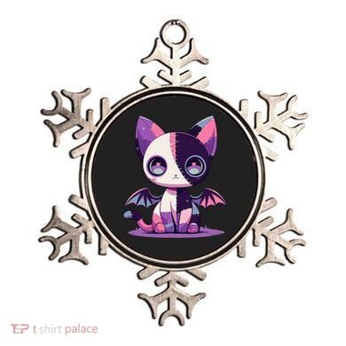 Kawaii Pastel Goth Creepy Cute Witchy Zombie Patchwork Cat Ornament