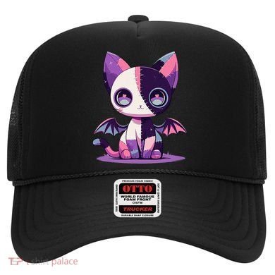 Kawaii Pastel Goth Creepy Cute Witchy Zombie Patchwork Cat Hat