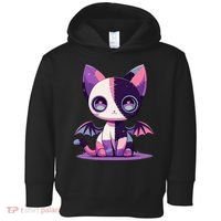 Kawaii Pastel Goth Creepy Cute Witchy Zombie Patchwork Cat Toddler Hoodie thumb 0