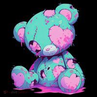 Kawaii Pastel Goth Creepy Cute Witchy Zombie Teddy Bear Coffee Mug thumb 5