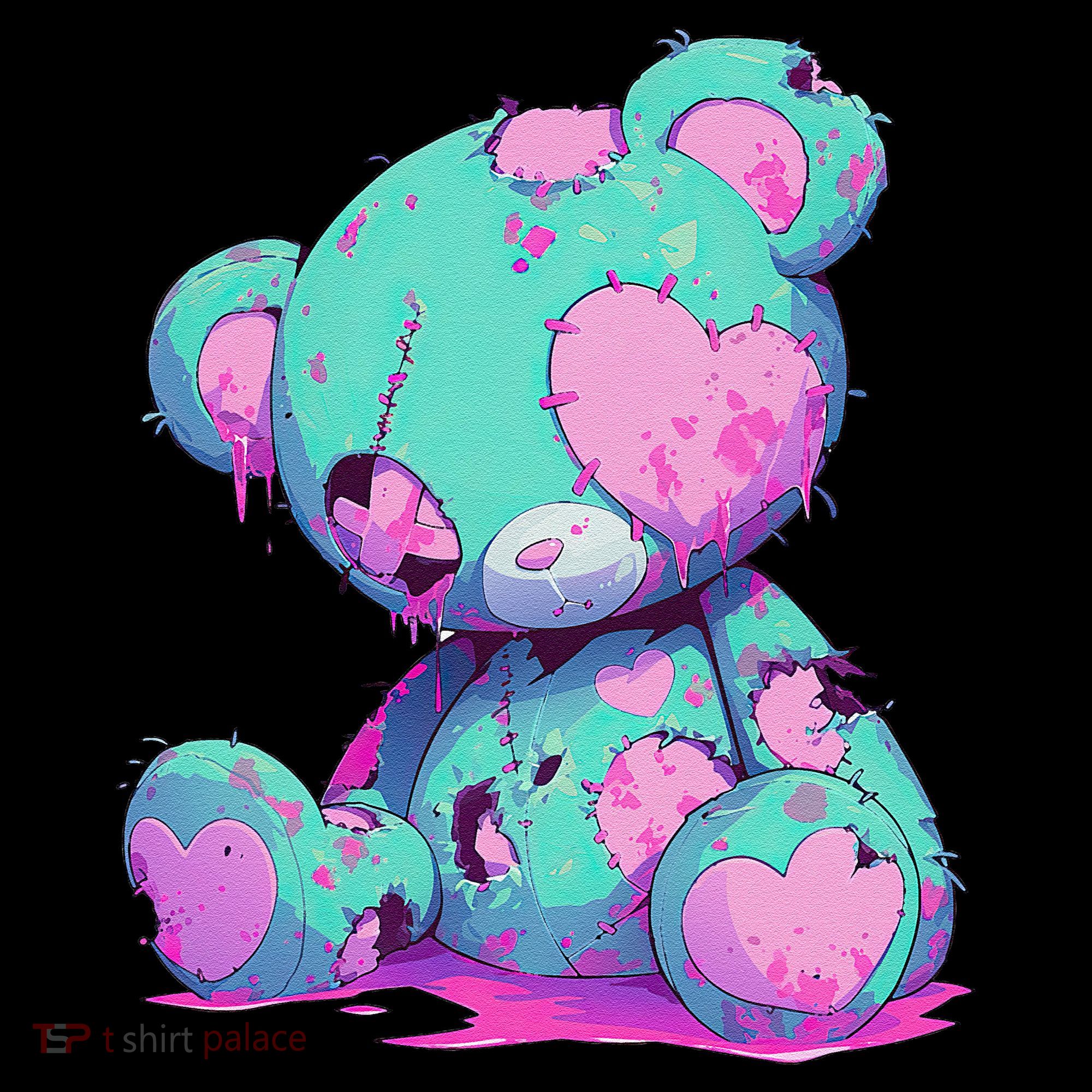 Kawaii Pastel Goth Creepy Cute Witchy Zombie Teddy Bear Coffee Mug