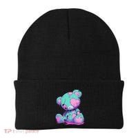 Kawaii Pastel Goth Creepy Cute Witchy Zombie Teddy Bear Beanie thumb 0