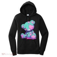 Kawaii Pastel Goth Creepy Cute Witchy Zombie Teddy Bear Women's Hoodie thumb 0
