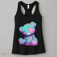 Kawaii Pastel Goth Creepy Cute Witchy Zombie Teddy Bear Women's Tank Top thumb 3