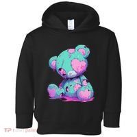 Kawaii Pastel Goth Creepy Cute Witchy Zombie Teddy Bear Toddler Hoodie thumb 0