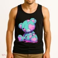 Kawaii Pastel Goth Creepy Cute Witchy Zombie Teddy Bear Tank Top thumb 3