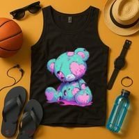 Kawaii Pastel Goth Creepy Cute Witchy Zombie Teddy Bear Tank Top thumb 4