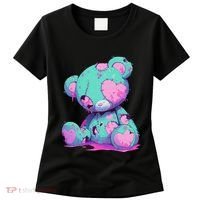 Kawaii Pastel Goth Creepy Cute Witchy Zombie Teddy Bear Women's T-Shirt thumb 0