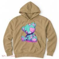 Kawaii Pastel Goth Creepy Cute Witchy Zombie Teddy Bear Hoodie thumb 0