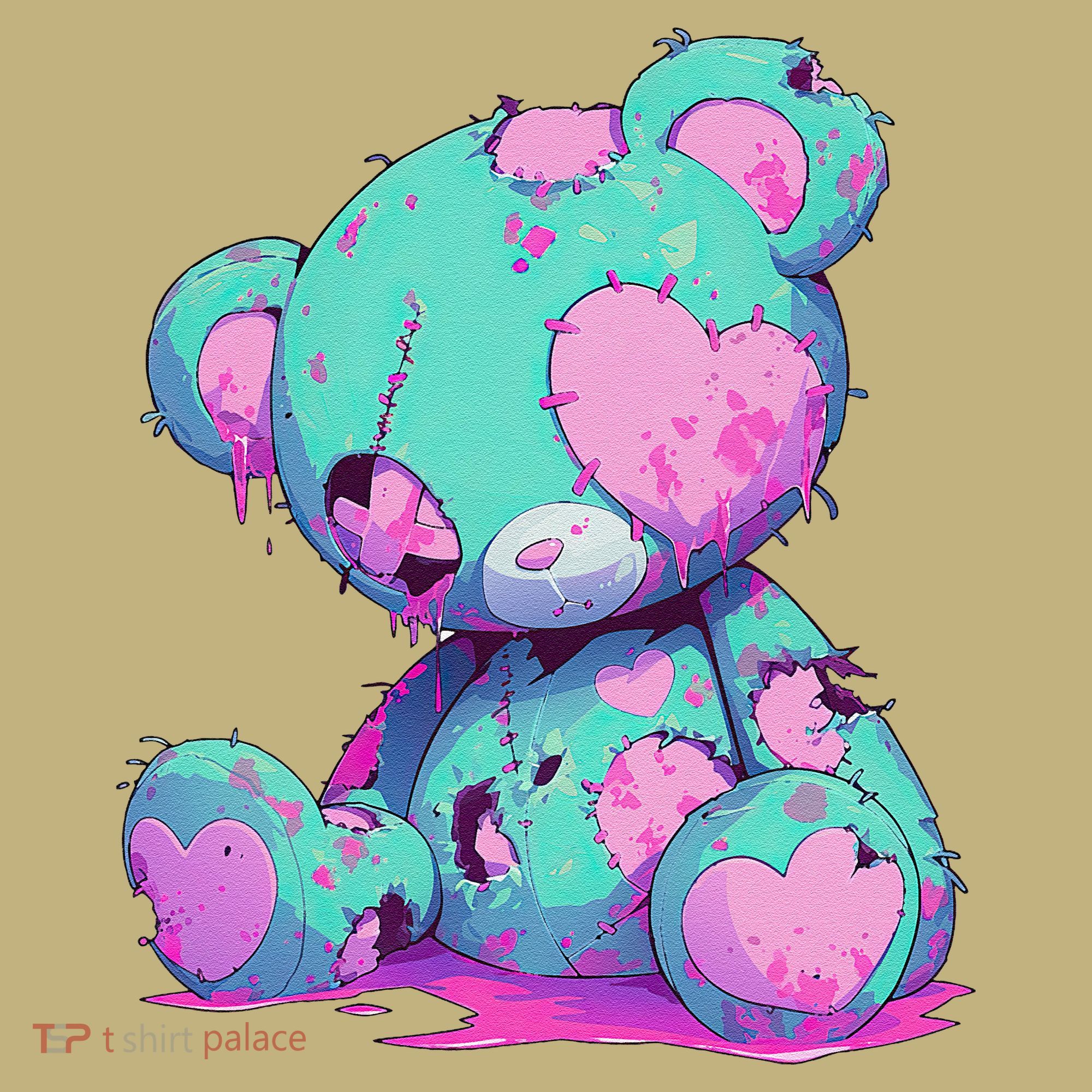 Kawaii Pastel Goth Creepy Cute Witchy Zombie Teddy Bear Sweatshirt
