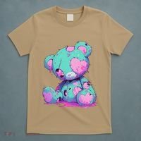 Kawaii Pastel Goth Creepy Cute Witchy Zombie Teddy Bear T-Shirt thumb 5