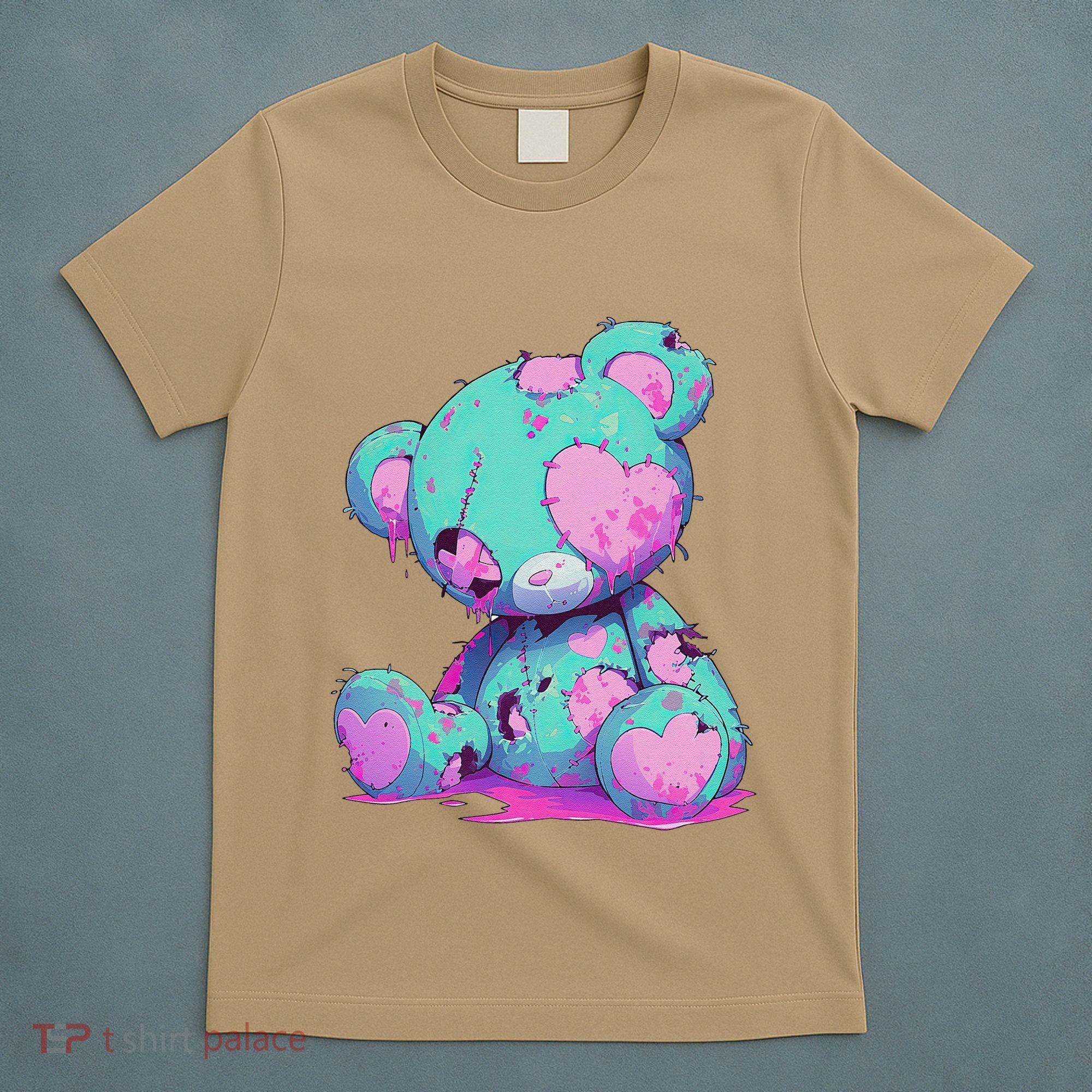 Kawaii Pastel Goth Creepy Cute Witchy Zombie Teddy Bear T-Shirt