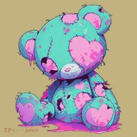 Kawaii Pastel Goth Creepy Cute Witchy Zombie Teddy Bear T-Shirt thumb 7
