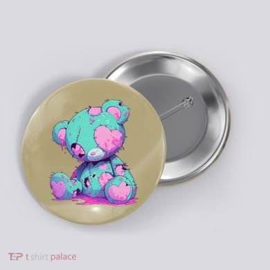 Kawaii Pastel Goth Creepy Cute Witchy Zombie Teddy Bear Button