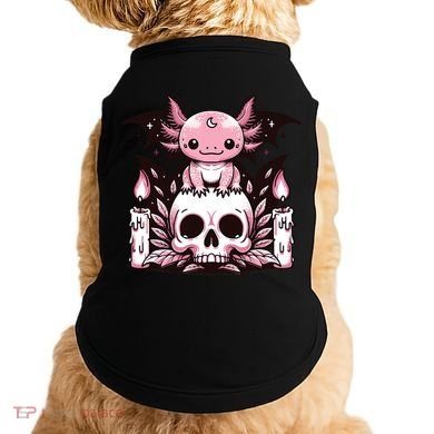 Kawaii Pastel Goth Cute Creepy Axolotl Bat Skeleton Doggie Tank