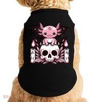 Kawaii Pastel Goth Cute Creepy Axolotl Bat Skeleton Doggie Tank thumb 0