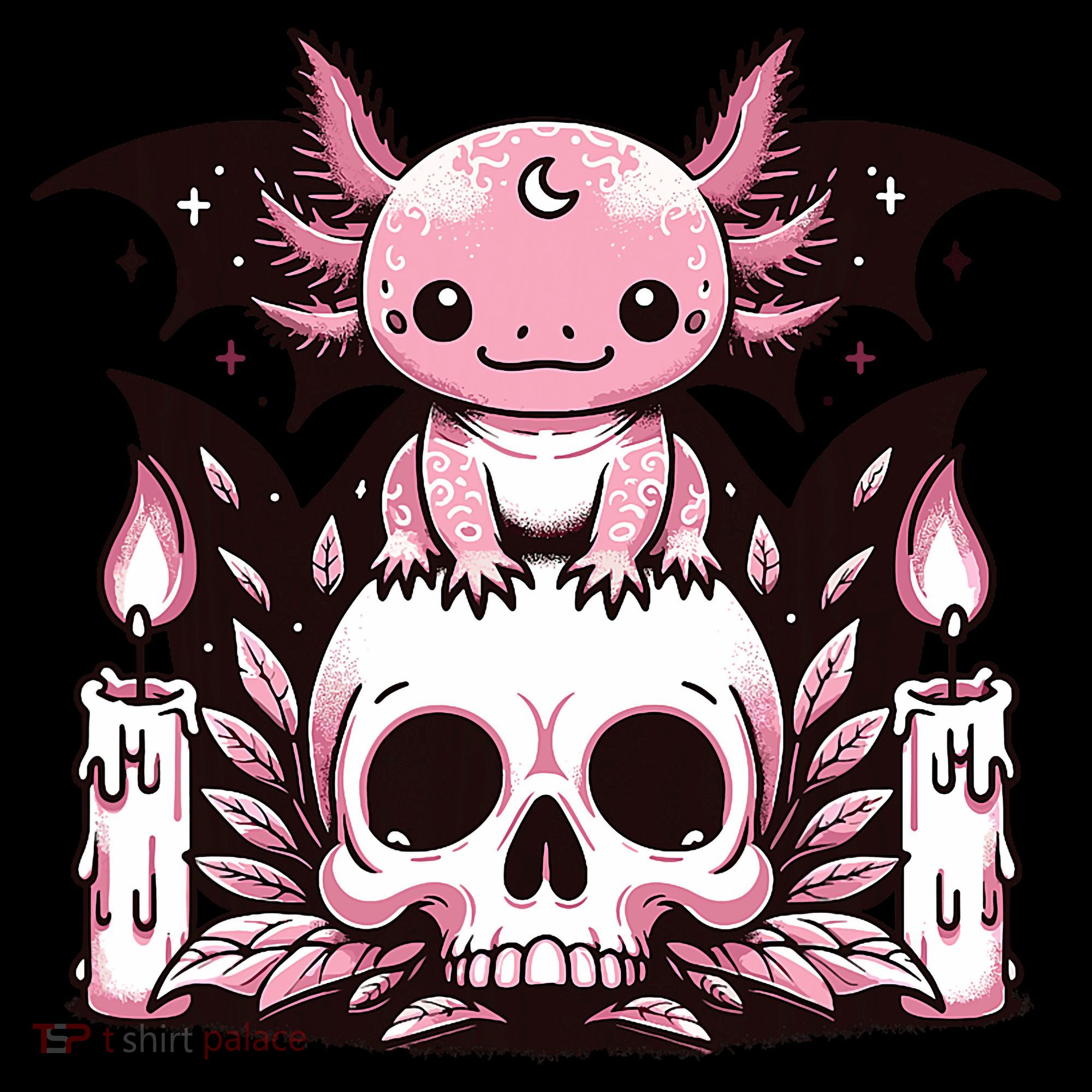 Kawaii Pastel Goth Cute Creepy Axolotl Bat Skeleton Coffee Mug