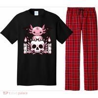 Kawaii Pastel Goth Cute Creepy Axolotl Bat Skeleton Pajama Set thumb 0