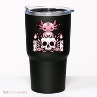 Kawaii Pastel Goth Cute Creepy Axolotl Bat Skeleton Tumbler thumb 0