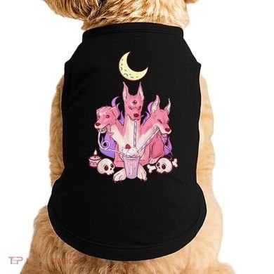 Kawaii Pastel Goth Strawberry Cerberus Creepy 3 Headed Dog  Doggie Tank