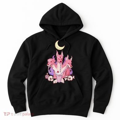 Kawaii Pastel Goth Strawberry Cerberus Creepy 3 Headed Dog  Hoodie