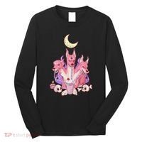Kawaii Pastel Goth Strawberry Cerberus Creepy 3 Headed Dog  Long Sleeve Shirt thumb 0