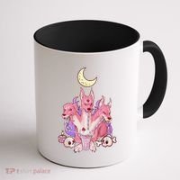Kawaii Pastel Goth Strawberry Cerberus Creepy 3 Headed Dog  Coffee Mug thumb 1