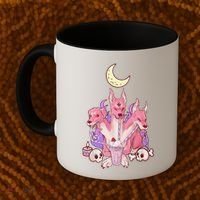 Kawaii Pastel Goth Strawberry Cerberus Creepy 3 Headed Dog  Coffee Mug thumb 2