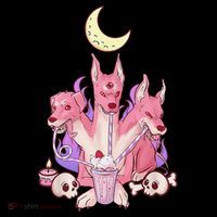 Kawaii Pastel Goth Strawberry Cerberus Creepy 3 Headed Dog  Coffee Mug thumb 5