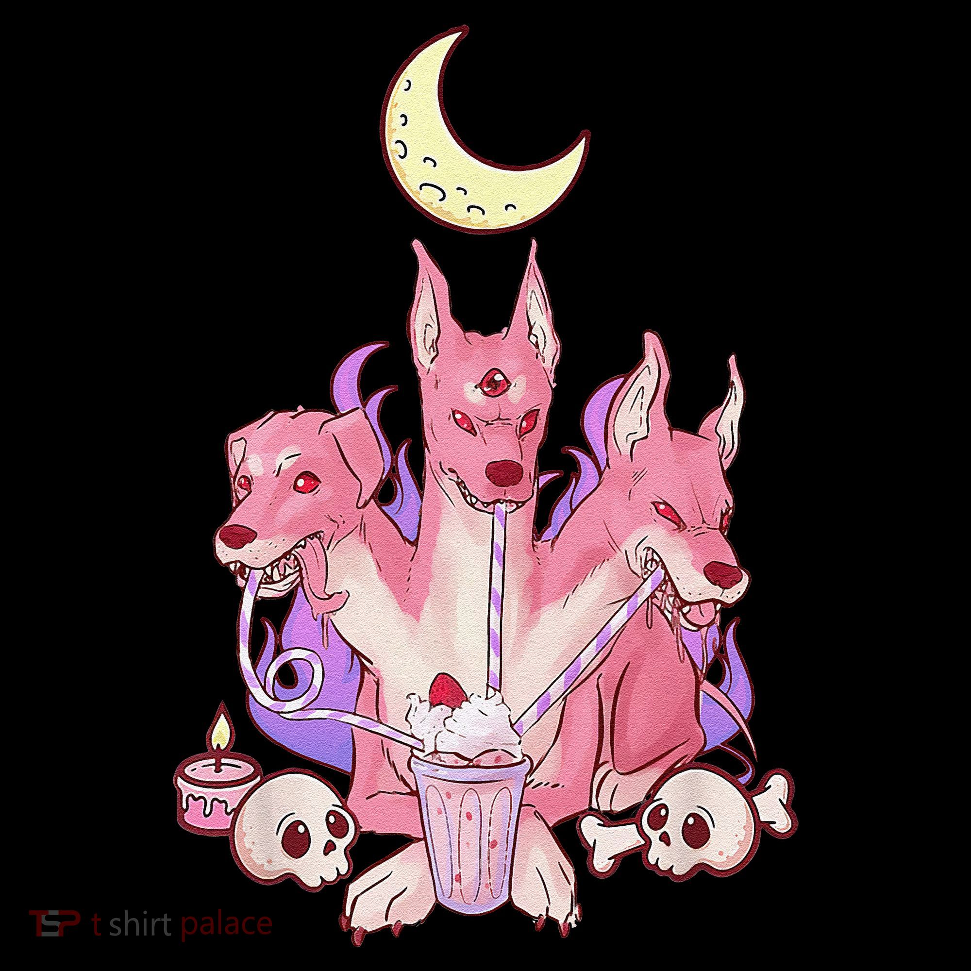Kawaii Pastel Goth Strawberry Cerberus Creepy 3 Headed Dog  Coffee Mug