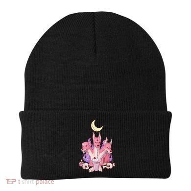 Kawaii Pastel Goth Strawberry Cerberus Creepy 3 Headed Dog  Beanie