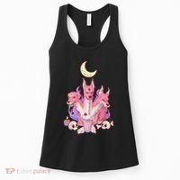 Kawaii Pastel Goth Strawberry Cerberus Creepy 3 Headed Dog  Women's Tank Top thumb 0
