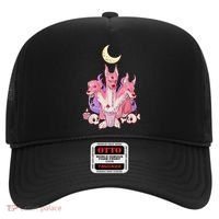 Kawaii Pastel Goth Strawberry Cerberus Creepy 3 Headed Dog  Hat thumb 0
