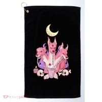 Kawaii Pastel Goth Strawberry Cerberus Creepy 3 Headed Dog  Golf Towel thumb 0