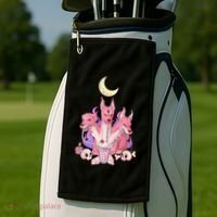 Kawaii Pastel Goth Strawberry Cerberus Creepy 3 Headed Dog  Golf Towel thumb 2