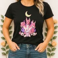 Kawaii Pastel Goth Strawberry Cerberus Creepy 3 Headed Dog  Women's T-Shirt thumb 2