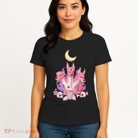 Kawaii Pastel Goth Strawberry Cerberus Creepy 3 Headed Dog  Women's T-Shirt thumb 4