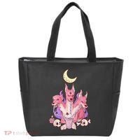 Kawaii Pastel Goth Strawberry Cerberus Creepy 3 Headed Dog  Tote Bag thumb 0