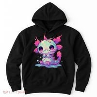 Kawaii Pastel Goth Creepy Cute Zombie Axolotl Hoodie thumb 0