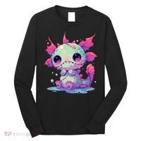 Kawaii Pastel Goth Creepy Cute Zombie Axolotl Long Sleeve Shirt thumb 0