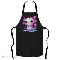 Kawaii Pastel Goth Creepy Cute Zombie Axolotl Apron thumb 0