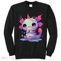Kawaii Pastel Goth Creepy Cute Zombie Axolotl Sweatshirt thumb 0