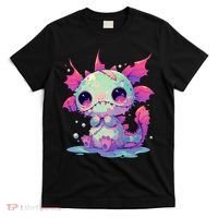 Kawaii Pastel Goth Creepy Cute Zombie Axolotl T-Shirt thumb 0