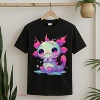 Kawaii Pastel Goth Creepy Cute Zombie Axolotl T-Shirt thumb 2