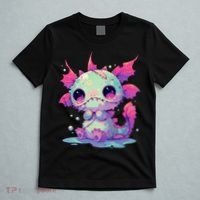 Kawaii Pastel Goth Creepy Cute Zombie Axolotl T-Shirt thumb 5