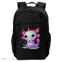 Kawaii Pastel Goth Creepy Cute Zombie Axolotl Backpack thumb 0